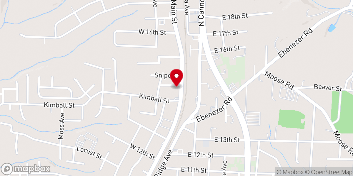 Map showing location of The Apostolic Church International Charlotte Assembly