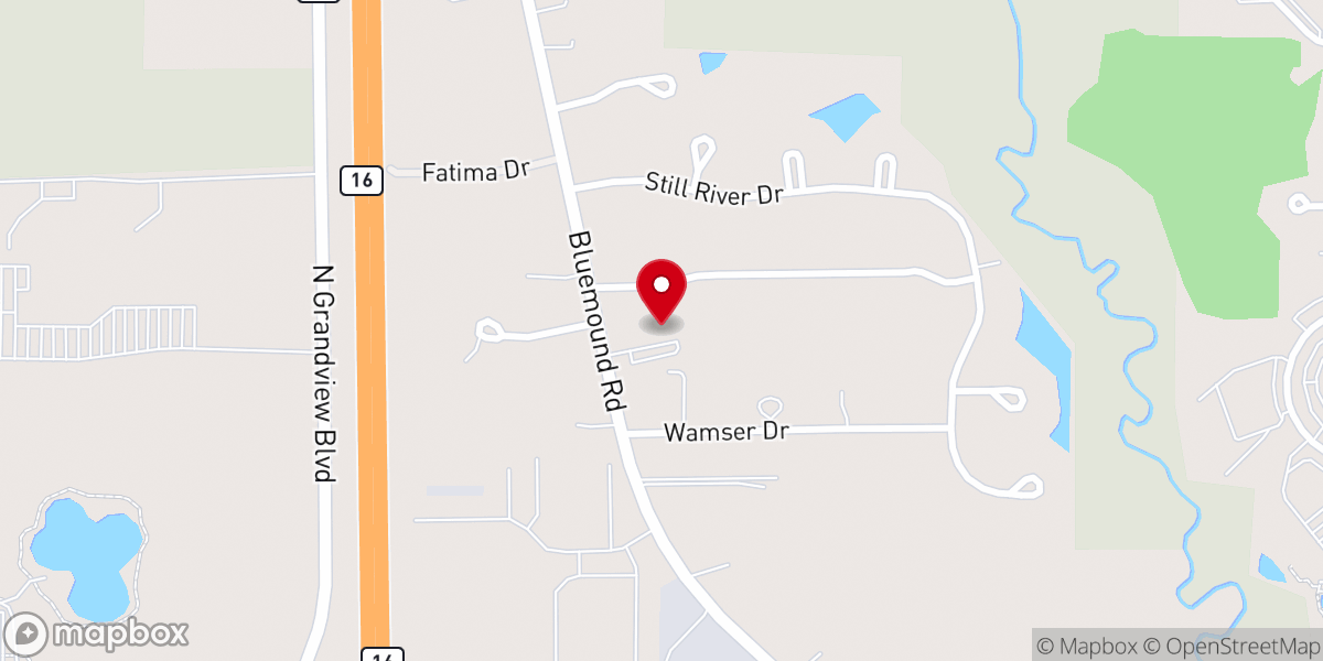 Map showing location of Lamb of God Lutheran Church