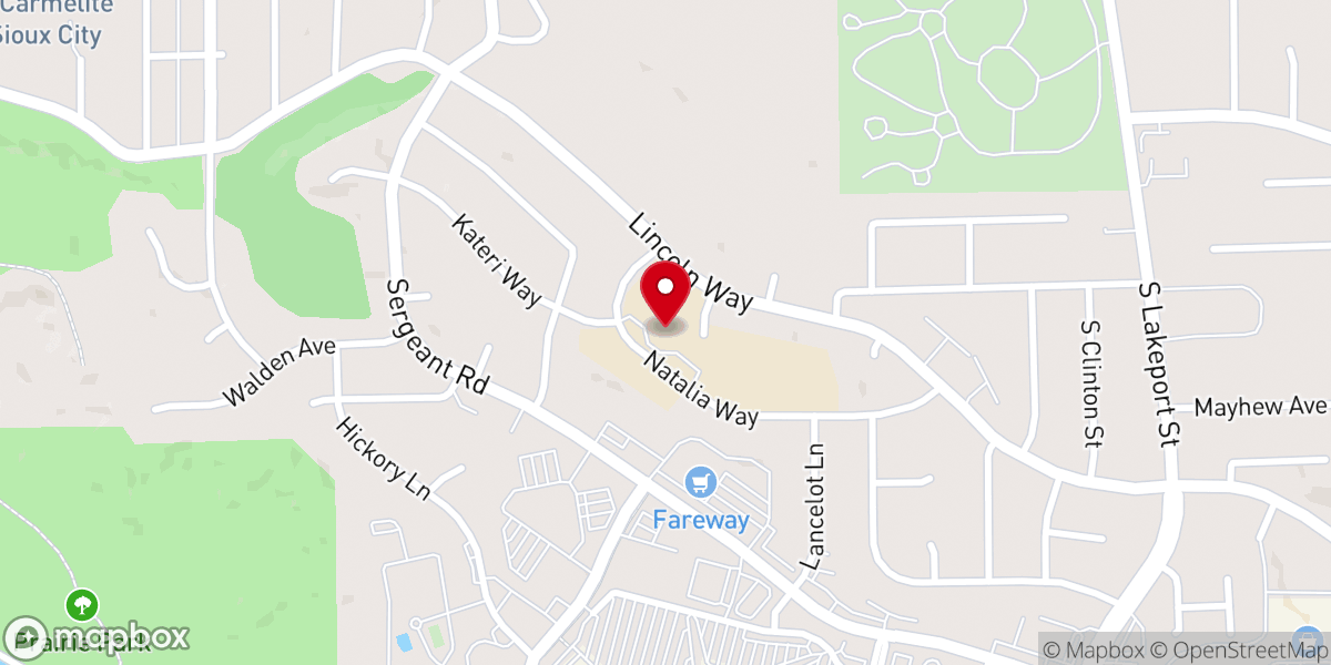 Map showing location of Nativity Catholic Church