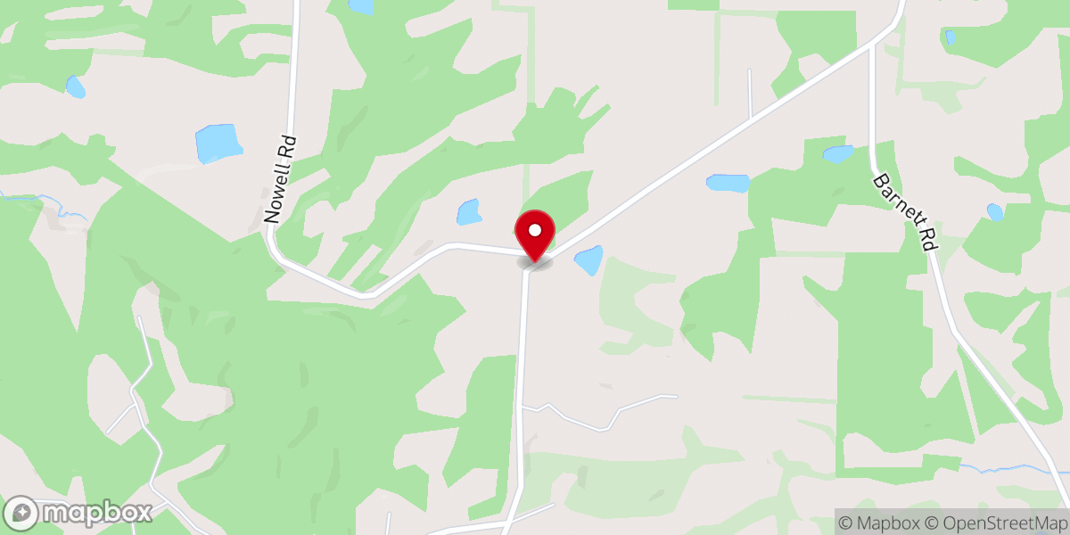 Map showing location of Bakers Chapel