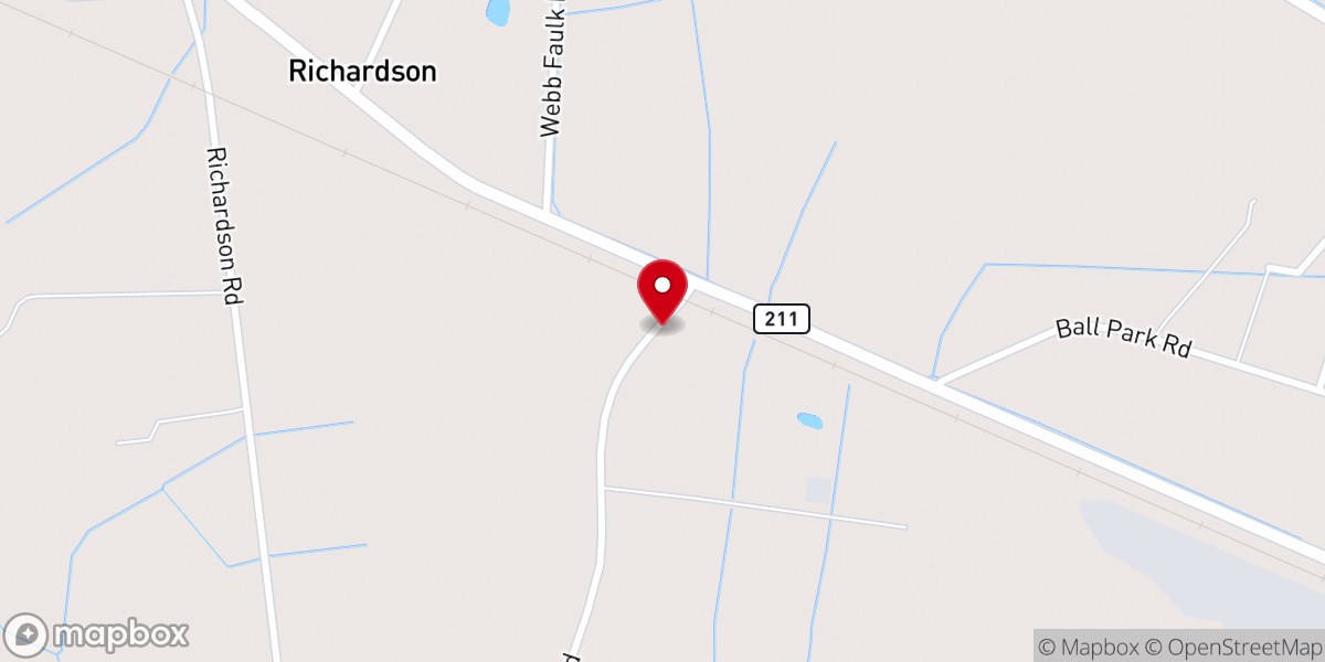 Map showing location of Bryant Swamp Church