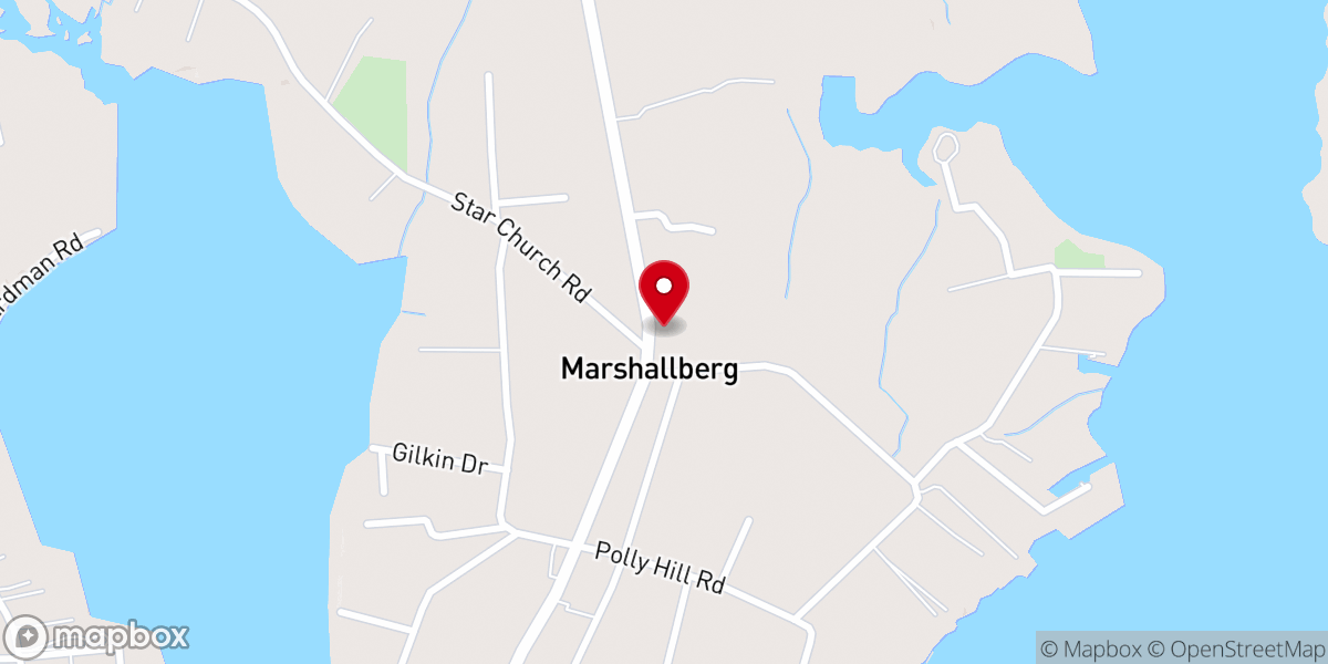 Map showing location of Marshallberg Baptist Church
