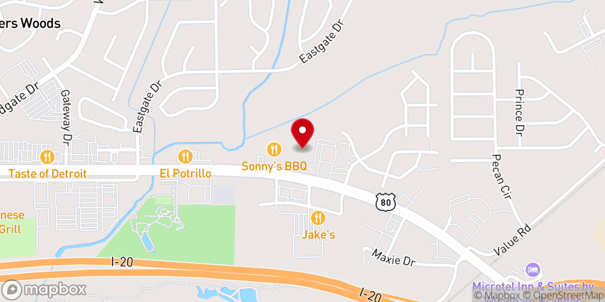 Map showing location of First United Pentecostal Church of Brandon