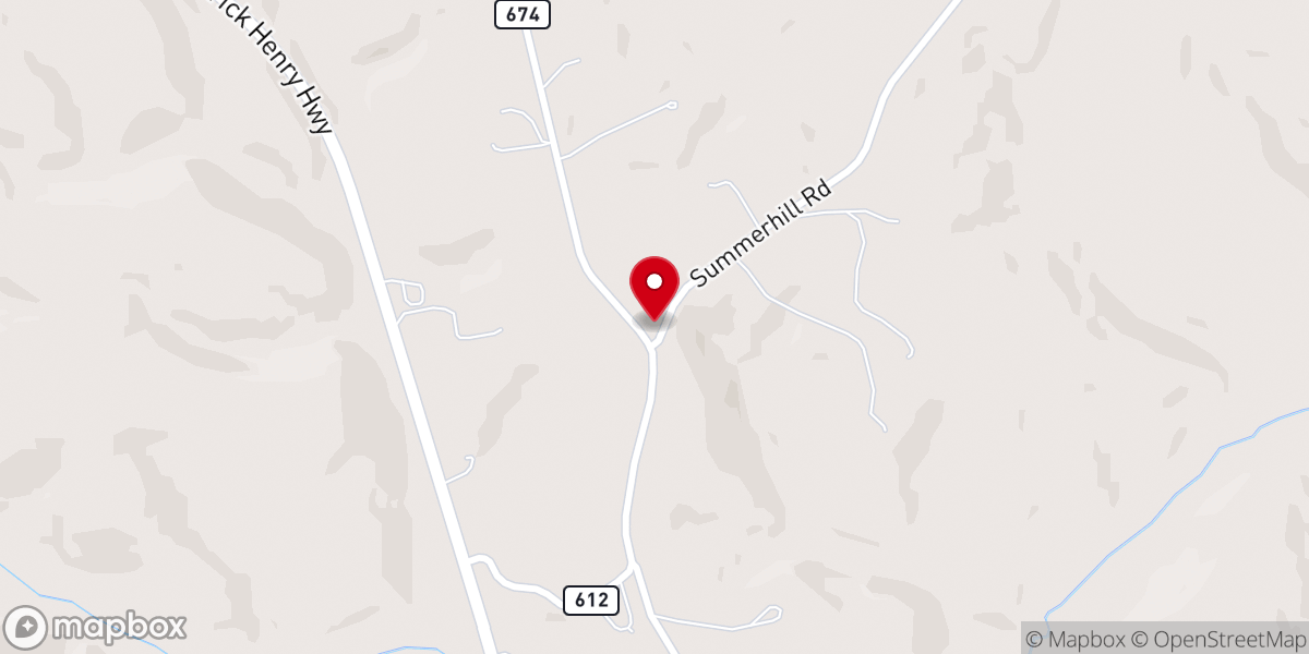 Map showing location of Piedmont Baptist Association
