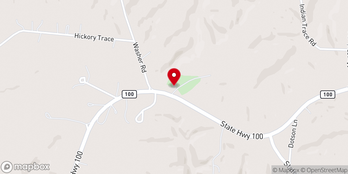 Map showing location of Hilltop Church of Christ