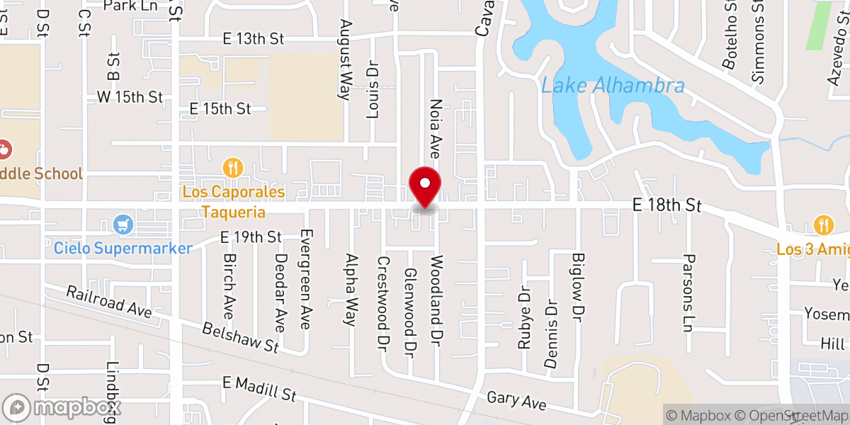 Map showing location of First Baptist Church of Antioch