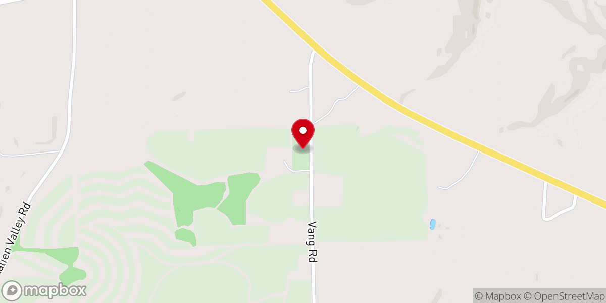 Map showing location of Vang Lutheran Church