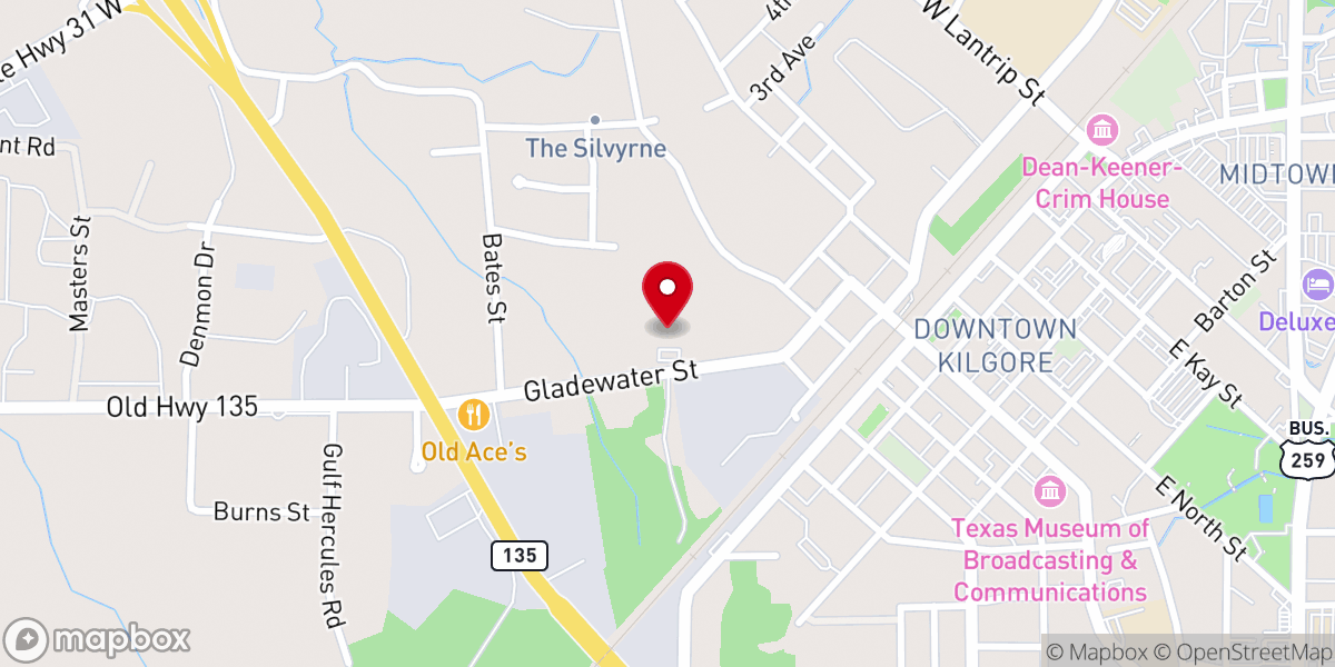 Map showing location of Westview Church of Christ
