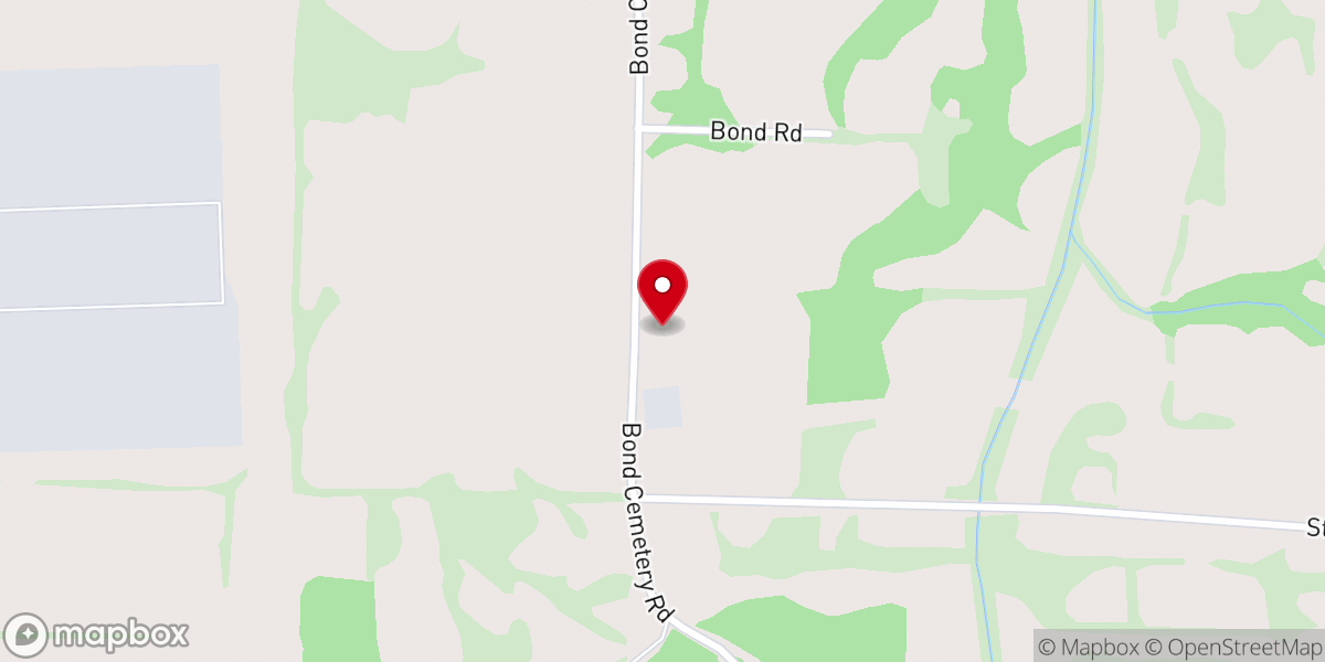 Map showing location of St. John M.B. Church