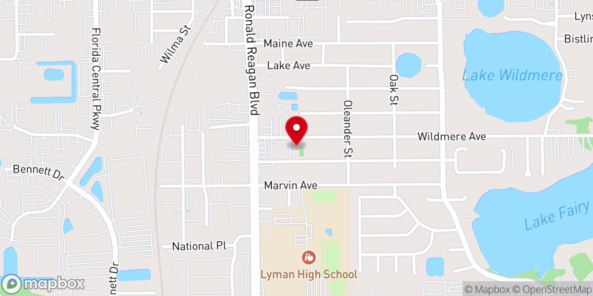 Map showing location of Longwood Learning Center