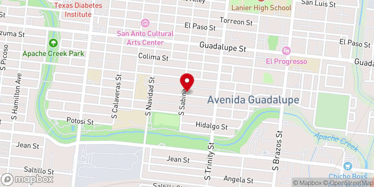 Map showing location of Eltabernaculo Church