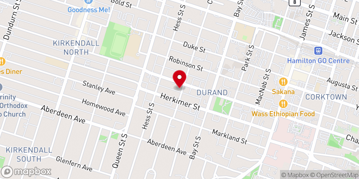Map showing location of Central Presbyterian Church Historical Plaque