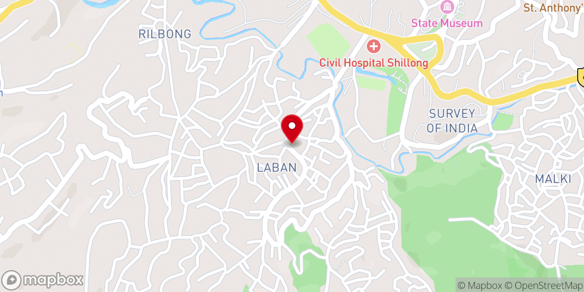 Map showing location of Laban Presbyterian Church