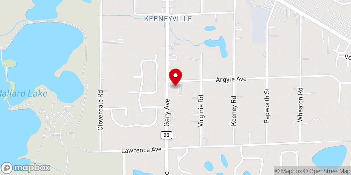 Map showing location of Living Hope Bible Church