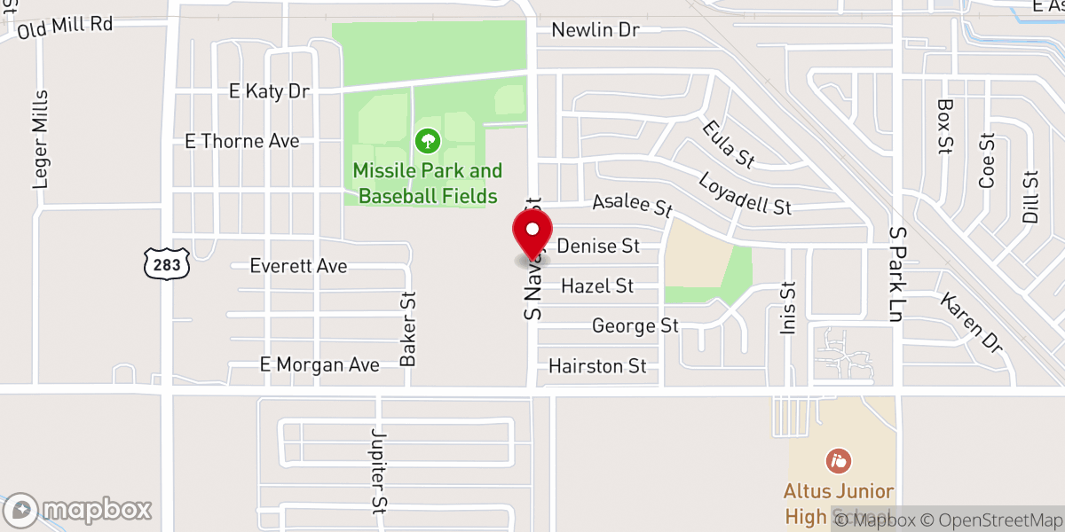 Map showing location of Healing Water Ministries