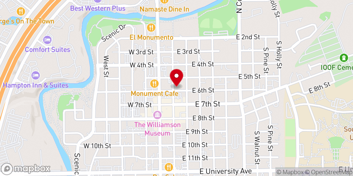 Map showing location of Wish Well House