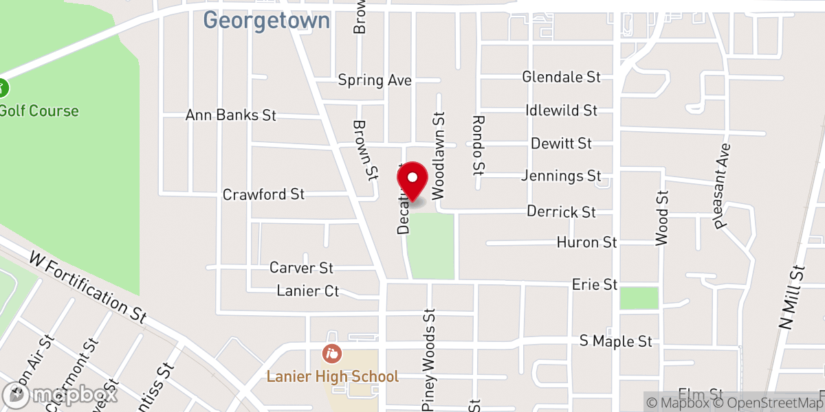 Map showing location of New Bethel African Methodist Episcopal Church