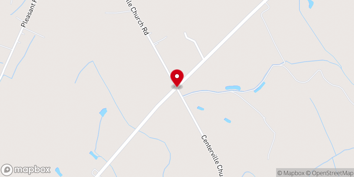 Map showing location of church