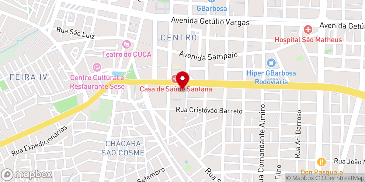Map showing location of Igrejas catolicas