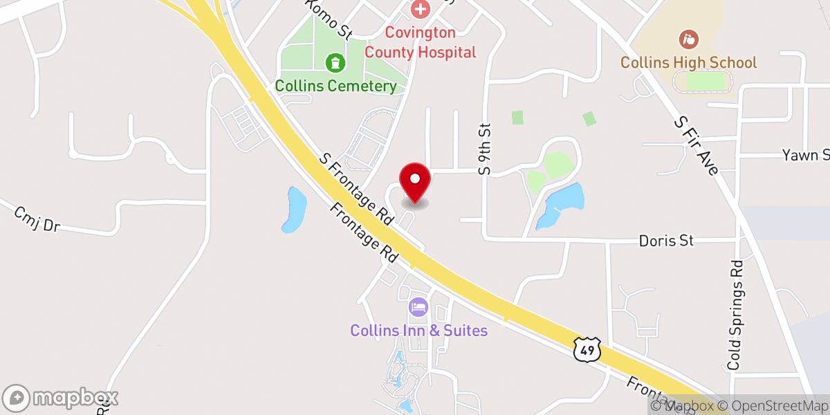 Map showing location of Popeyes Louisiana Kitchen