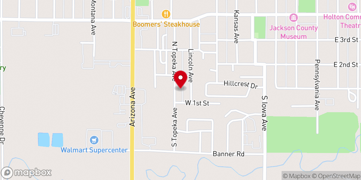 Map showing location of New Life Church of the Nazarene