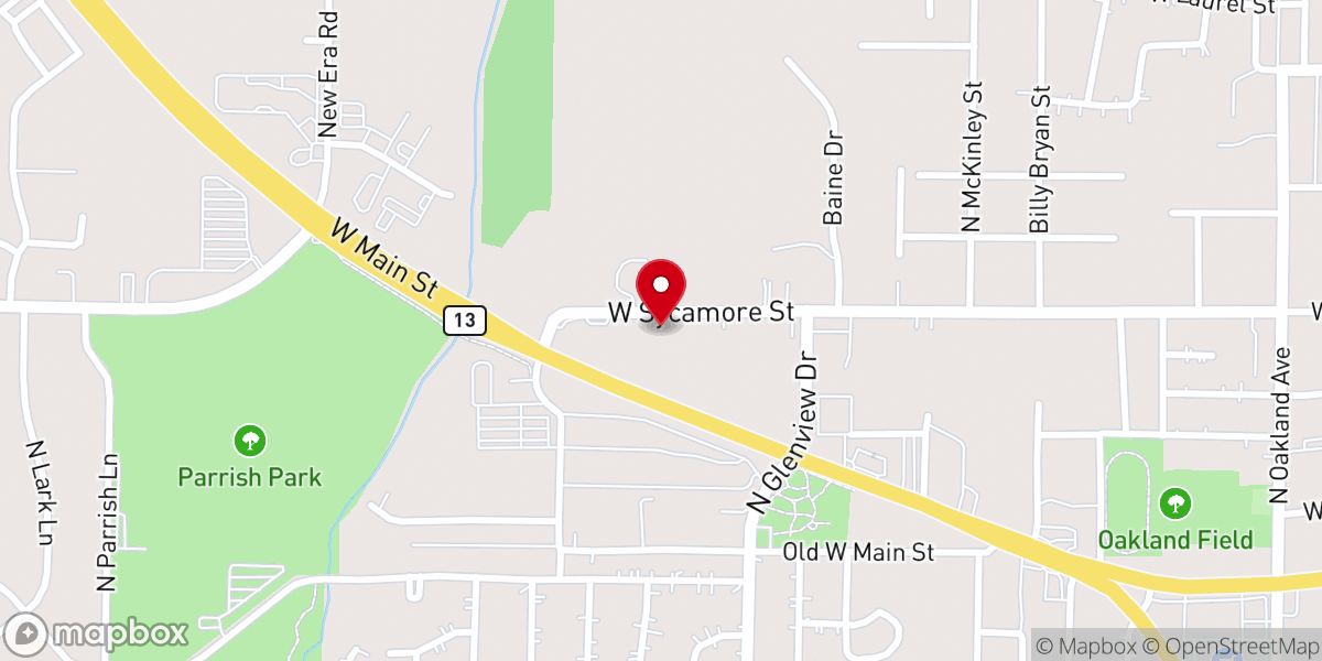 Map showing location of Carbondale Church of Christ