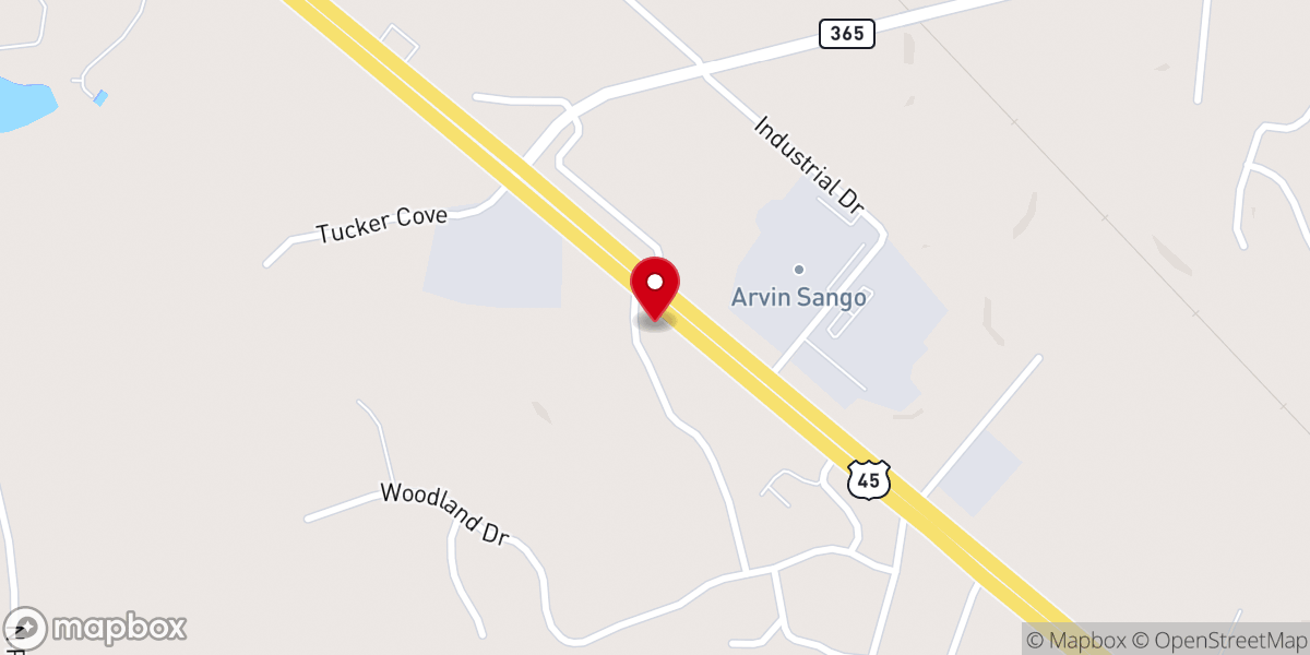 Map showing location of Henderson Church of God