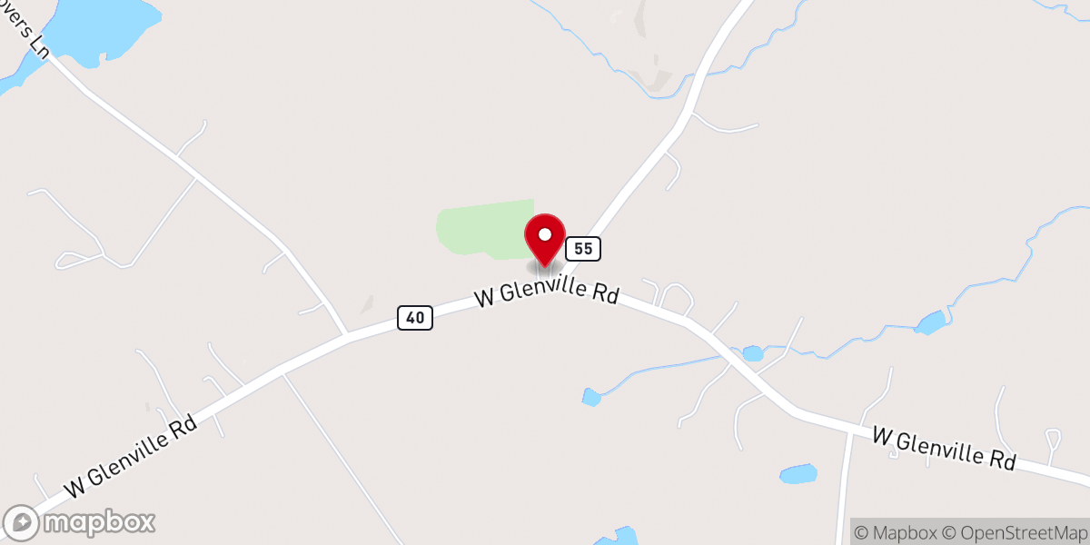 Map showing location of West Glenville Reformed Church