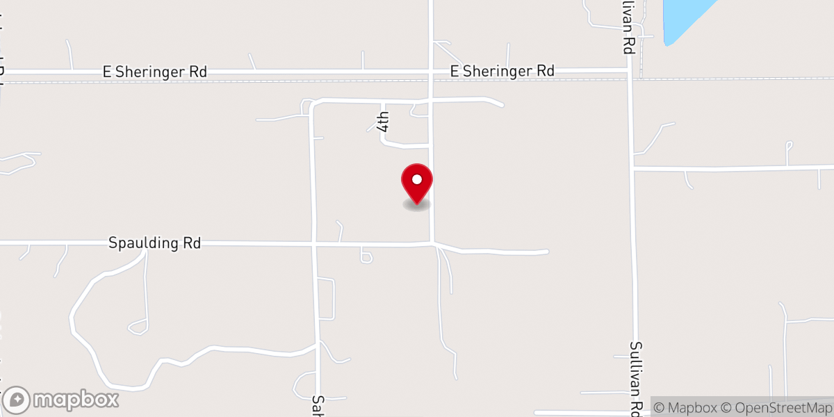 Map showing location of Sullivan Community Church