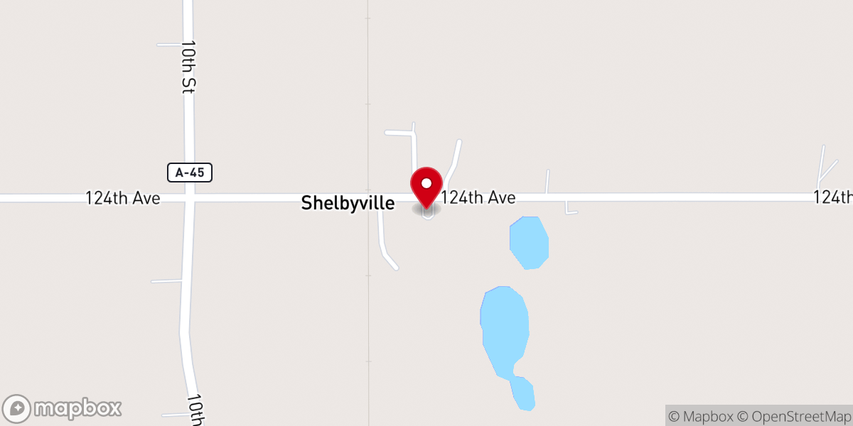Map showing location of Shelbyville United Methodist Church