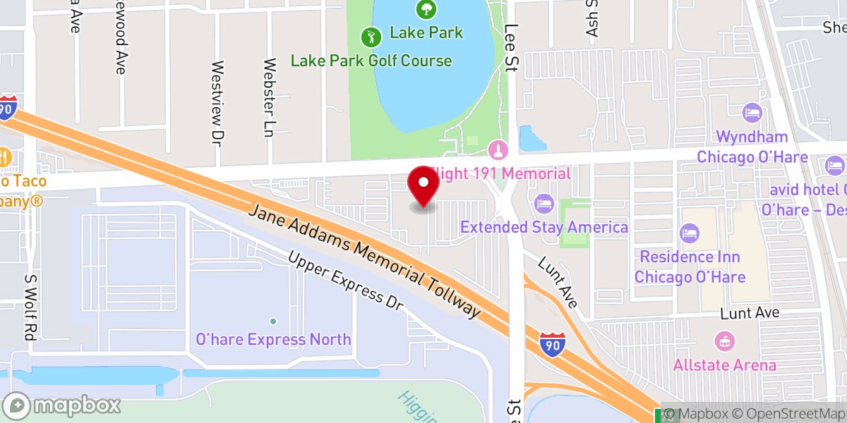 Map showing location of Lutheran Social Services of Illinois