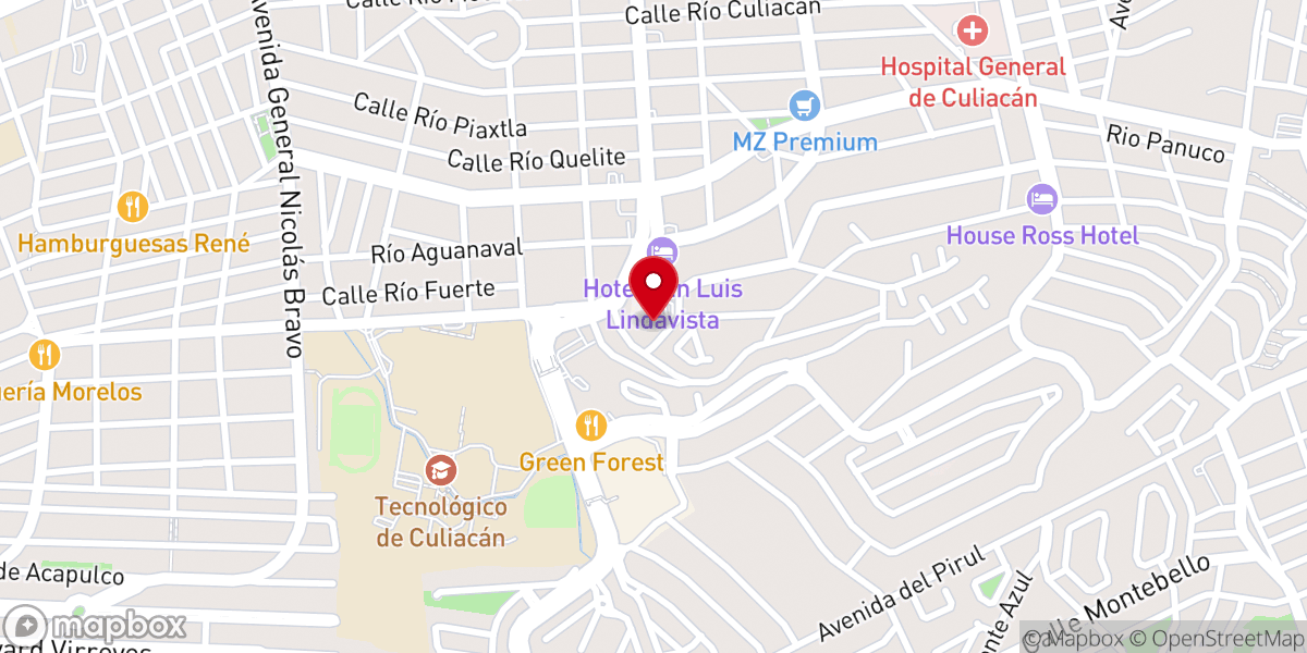Map showing location of Parroquia de Nuestra Señora de Guadalupe