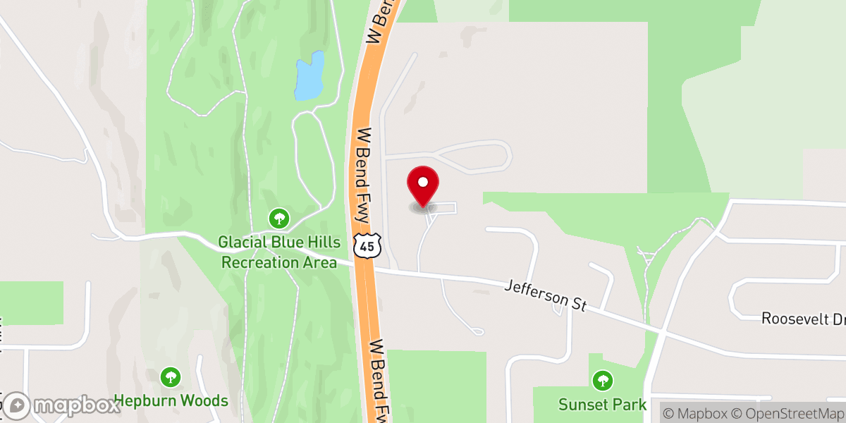 Map showing location of Bible Baptist Nursing Home Ministry