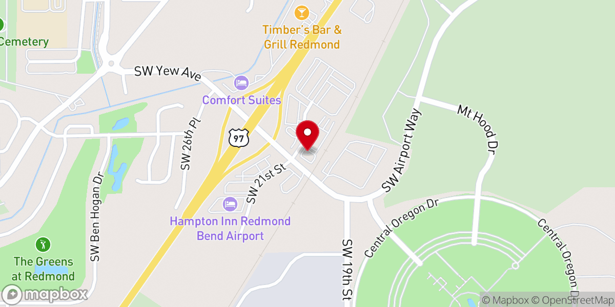Map showing location of Redmond Coffee Company
