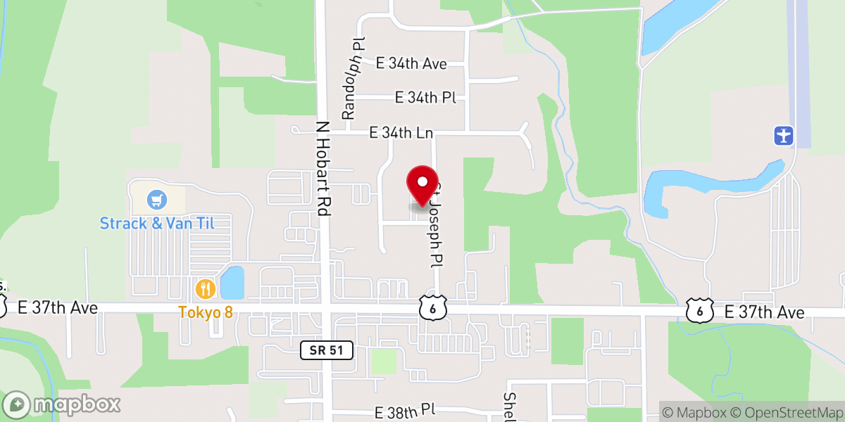 Map showing location of New Hope Missionary Baptist Church