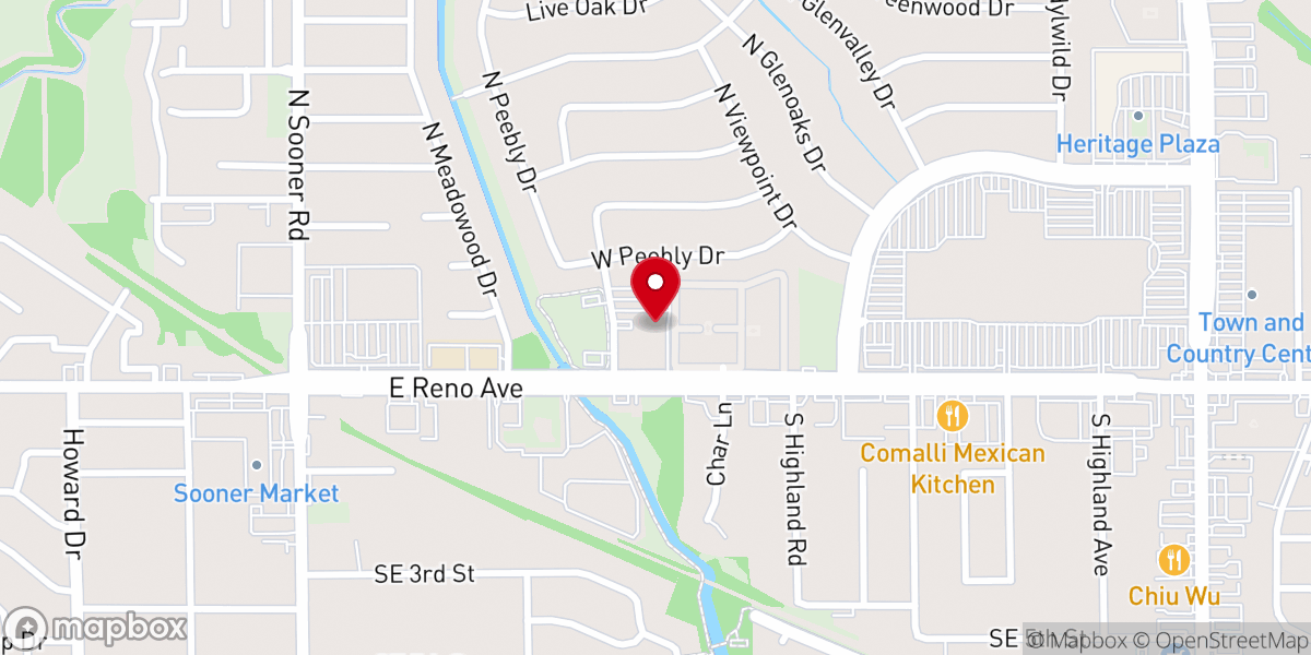 Map showing location of Meadowood Baptist Church