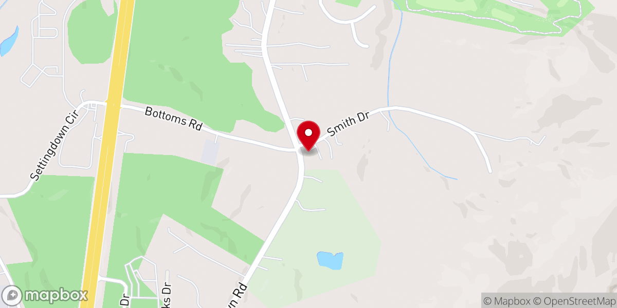 Map showing location of St. Andrew's Ukrainian Orthodox Church in Metro Atlanta