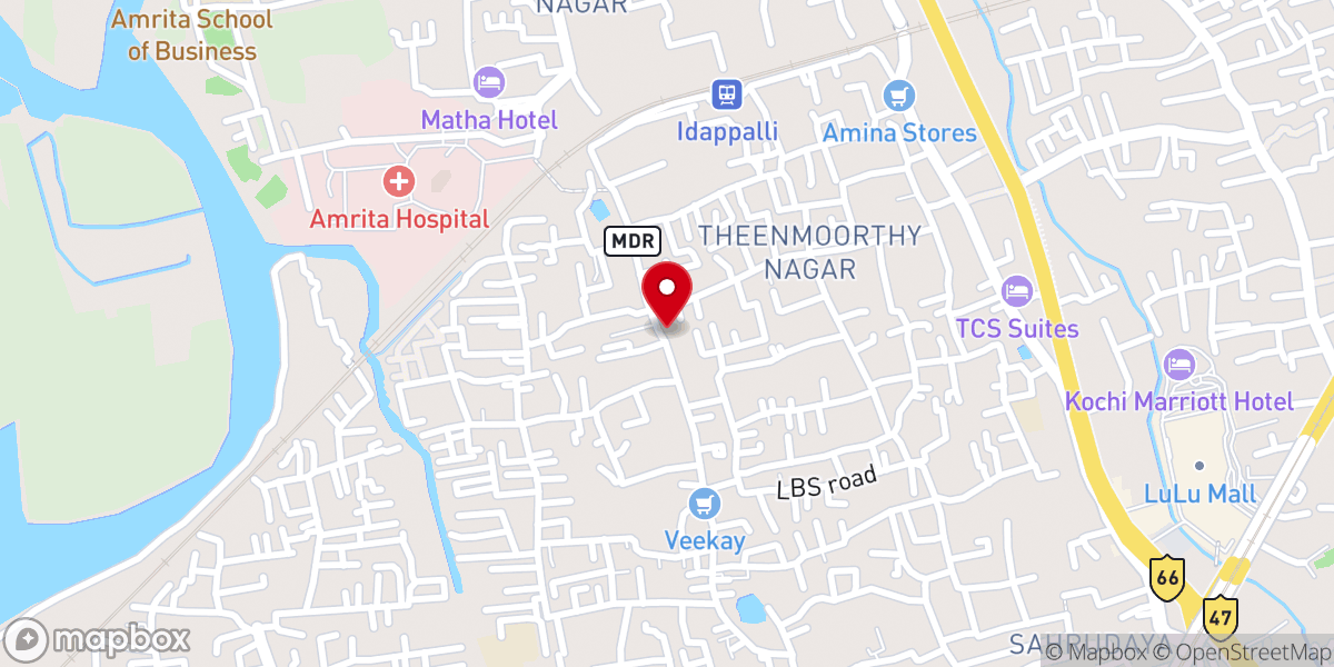 Map showing location of India Pentecostal Church of God, Gilgal, Edappally