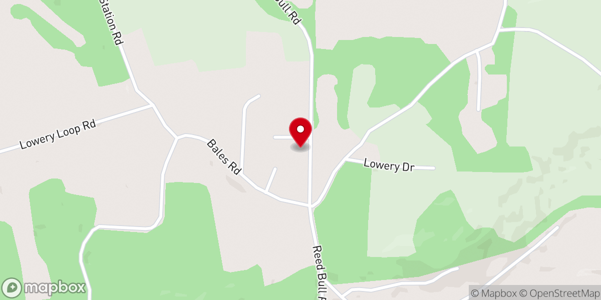 Map showing location of New Hope Baptist Church