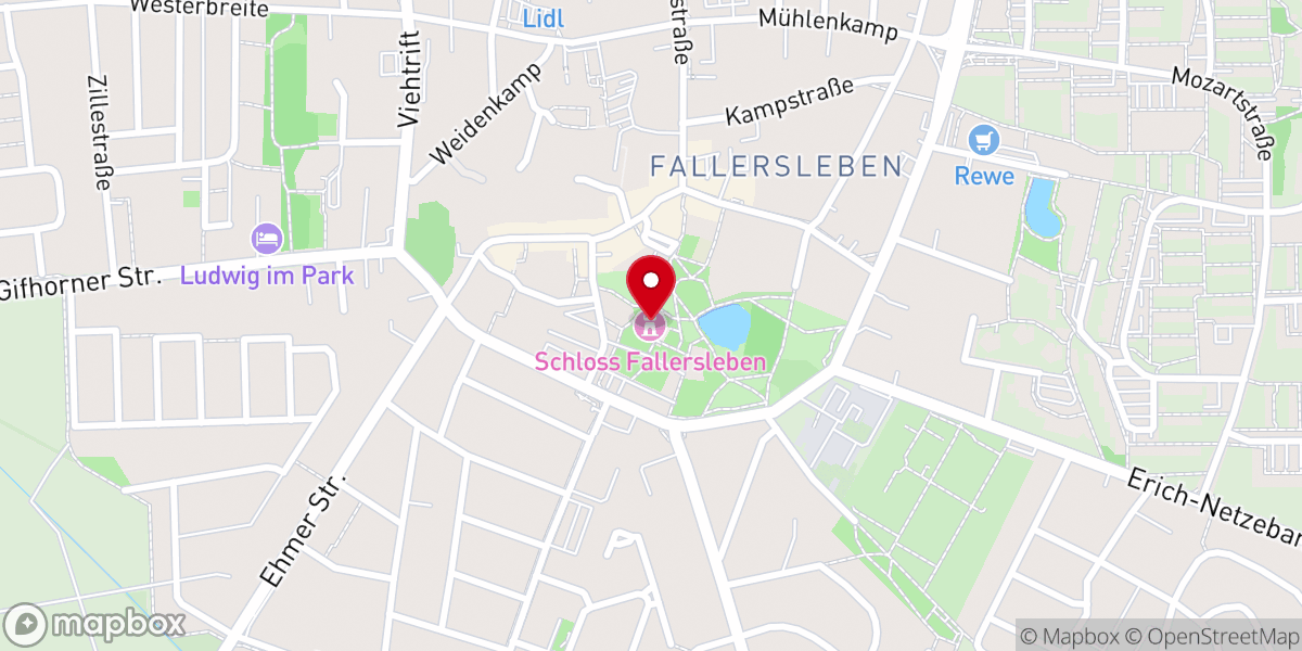 Map showing location of Schloss Fallersleben