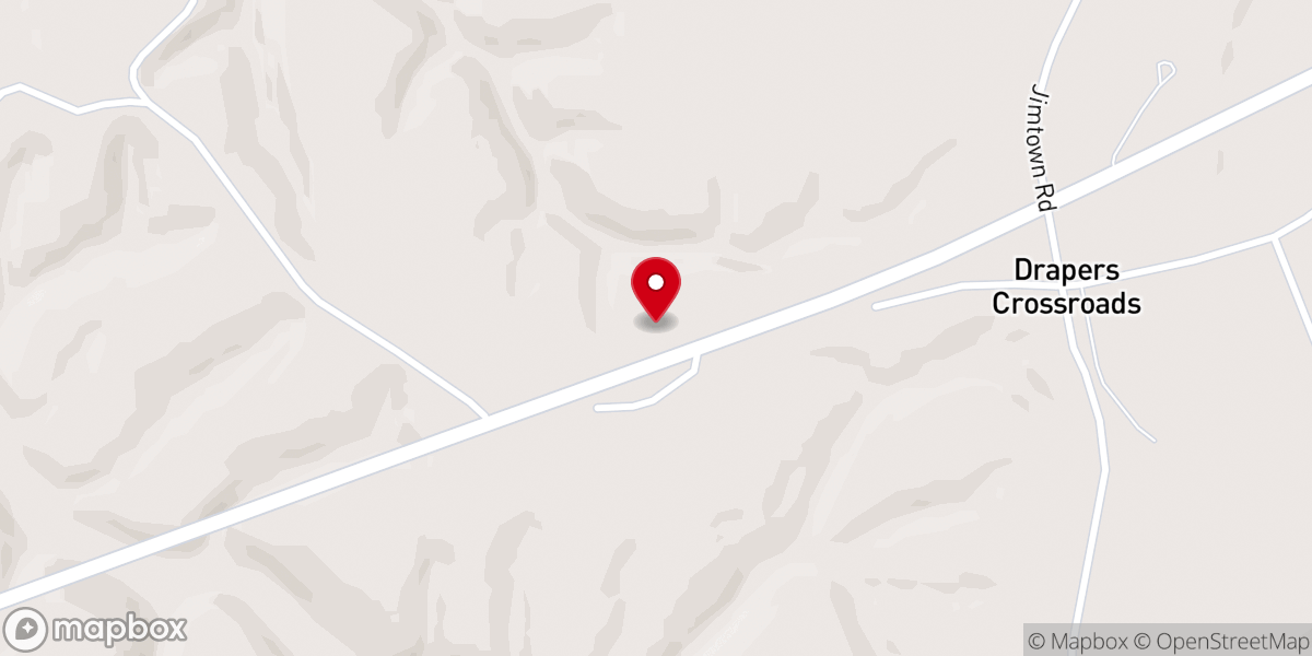 Map showing location of Calvary Baptist Church