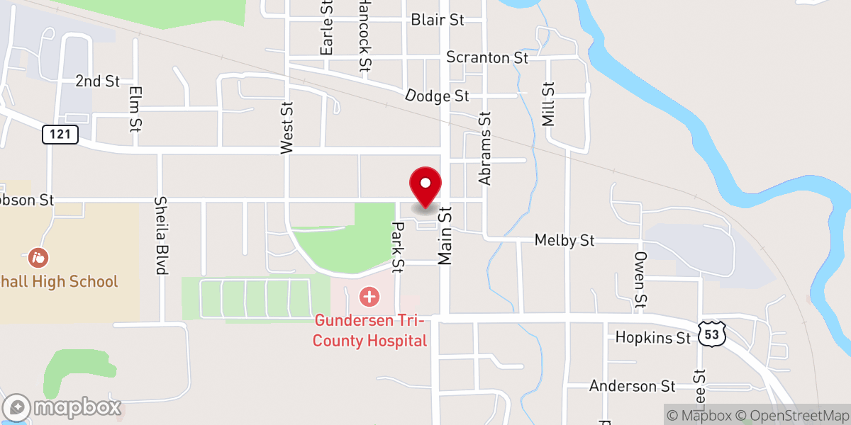 Map showing location of Our Saviour's Lutheran Church
