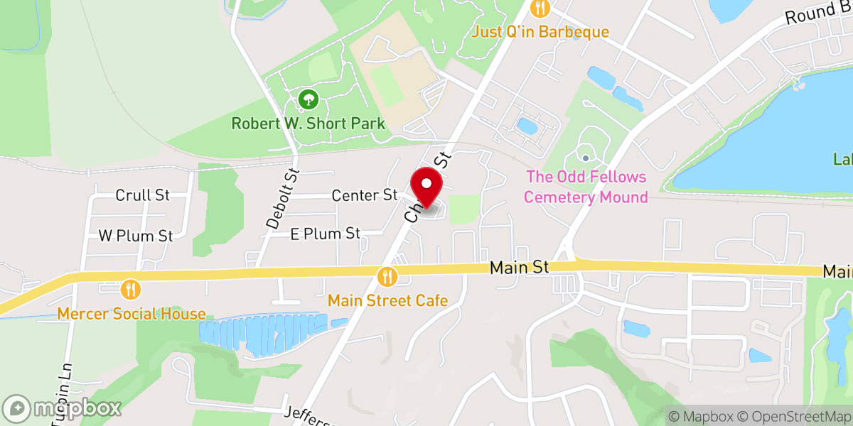 Map showing location of Newtown United Methodist Church