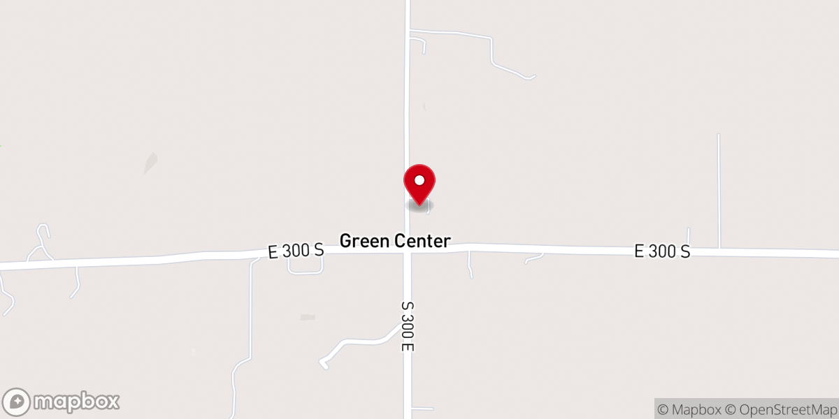 Map showing location of Green Center Community Church