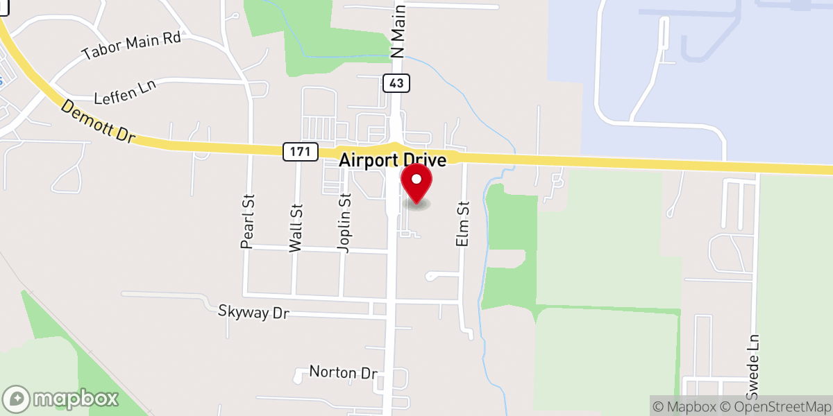 Map showing location of Forest Park Church - North