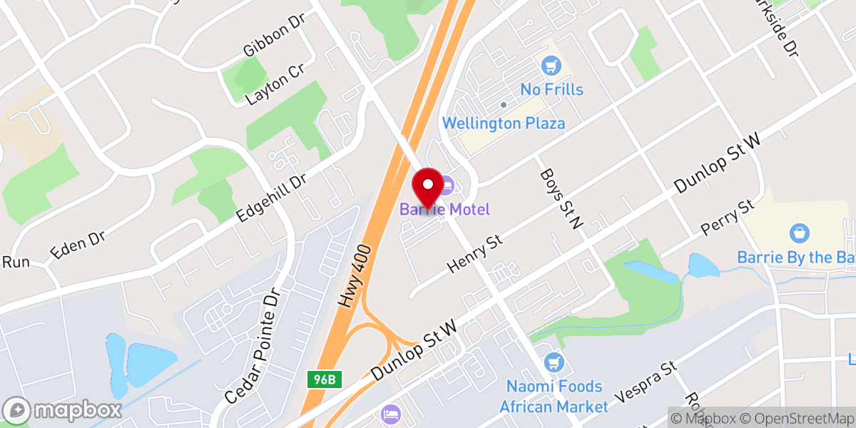Map showing location of Hiway Church