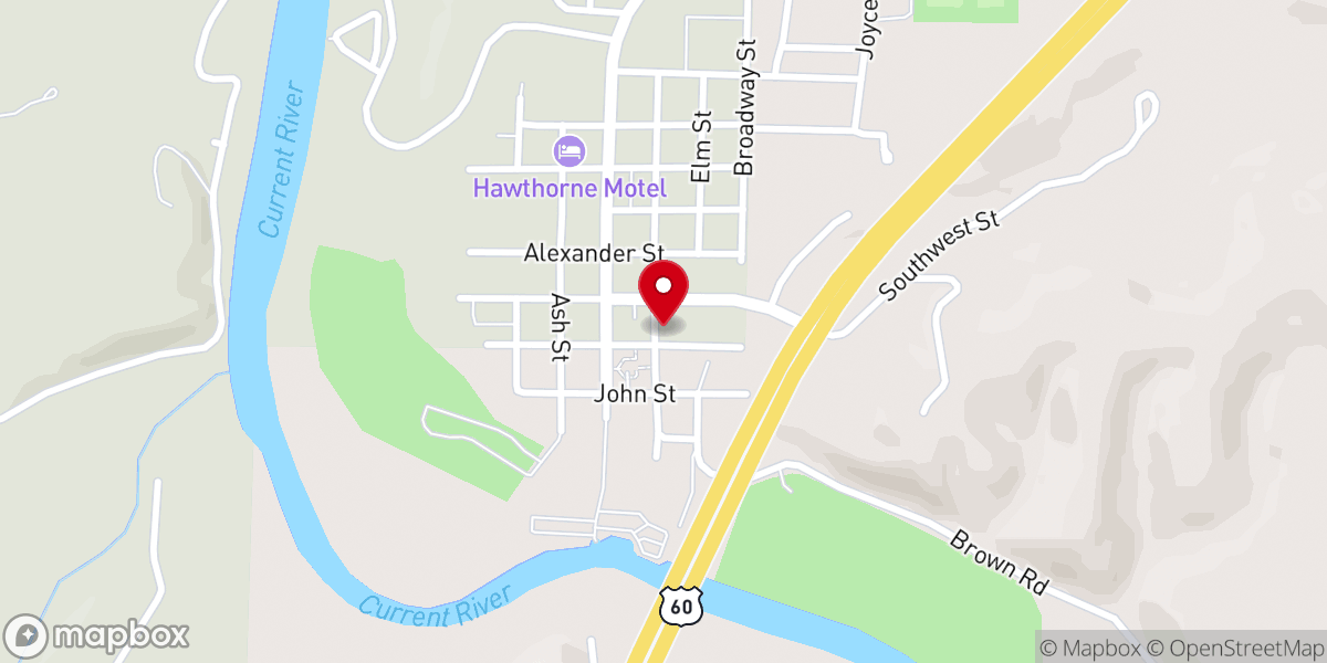 Map showing location of Van Buren United Methodist Church
