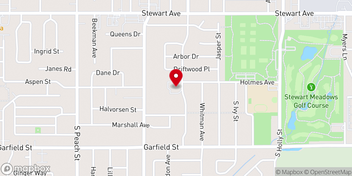 Map showing location of Rogue Valley Christian Church