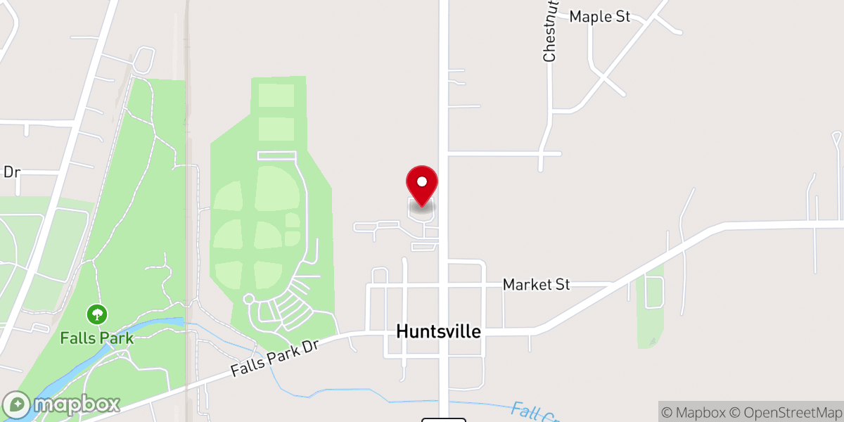 Map showing location of Life Church Pendleton Campus