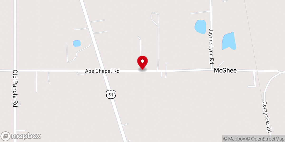 Map showing location of Abes Chapel